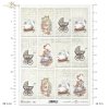 w stylu retro, anioły, aniołki, aniołek, retro, vintage, dziecko, noworodek, niemowlę, niemowlak, kołyska, wózek dziecięcy, list, ręczne pismo, R533, retro style, angel, cherub, retro, vintage, baby, newborn, infant, toddler, cradle, pram, letter, handwri